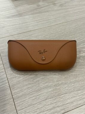 Ray-Ban Brown Leather Sunglasses Case